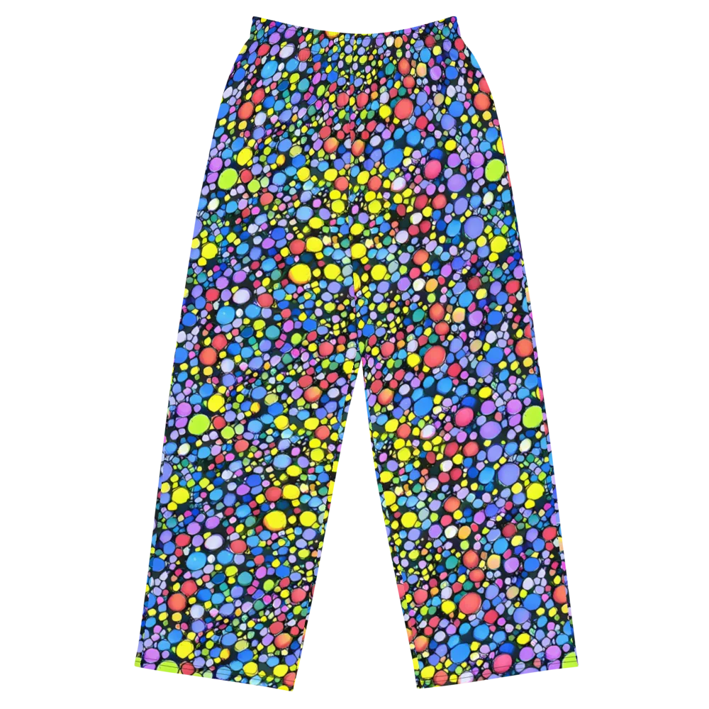 Vivid Cellscape on Wide-Leg Pants — Front