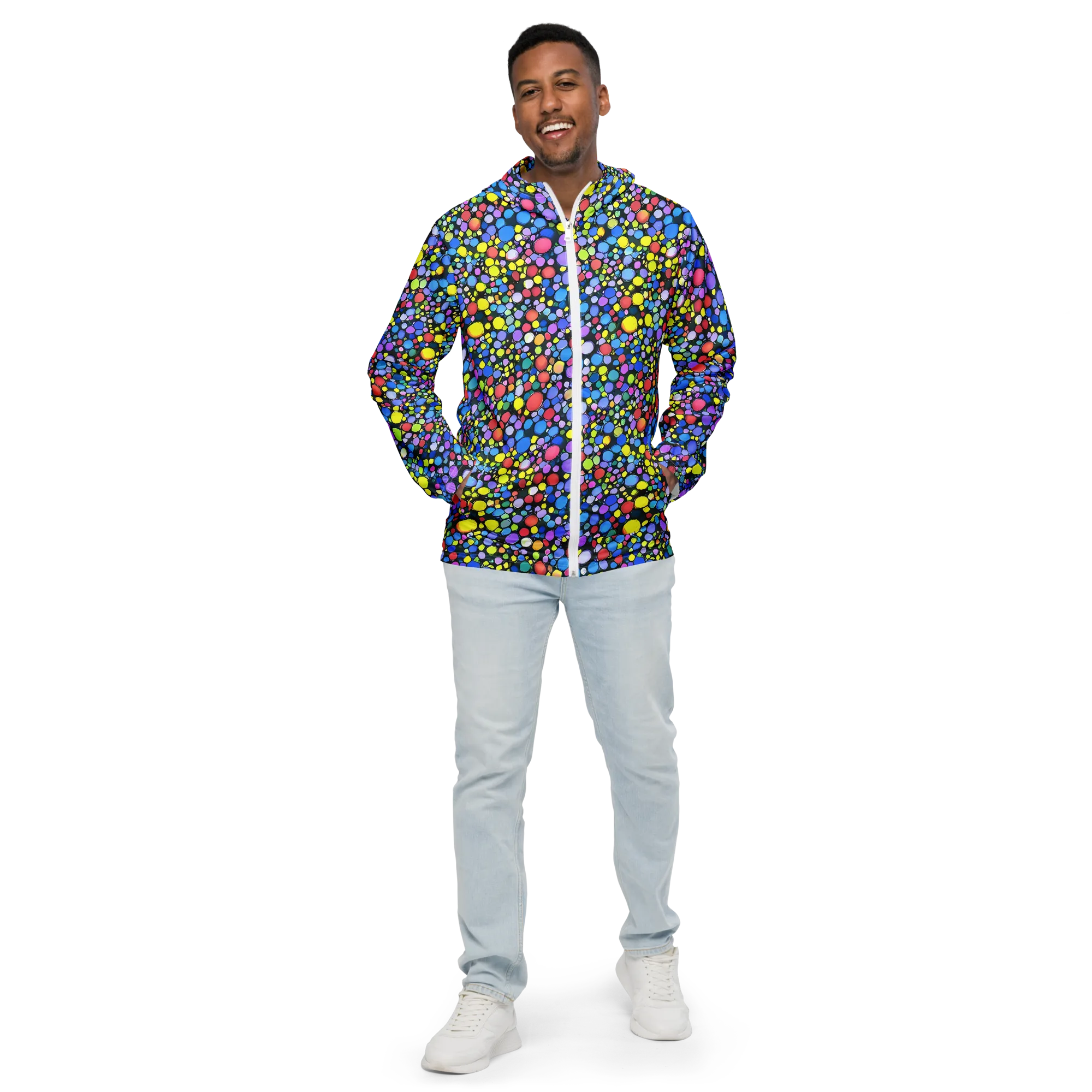 Vivid Cellscape on Men's Windbreaker — Front