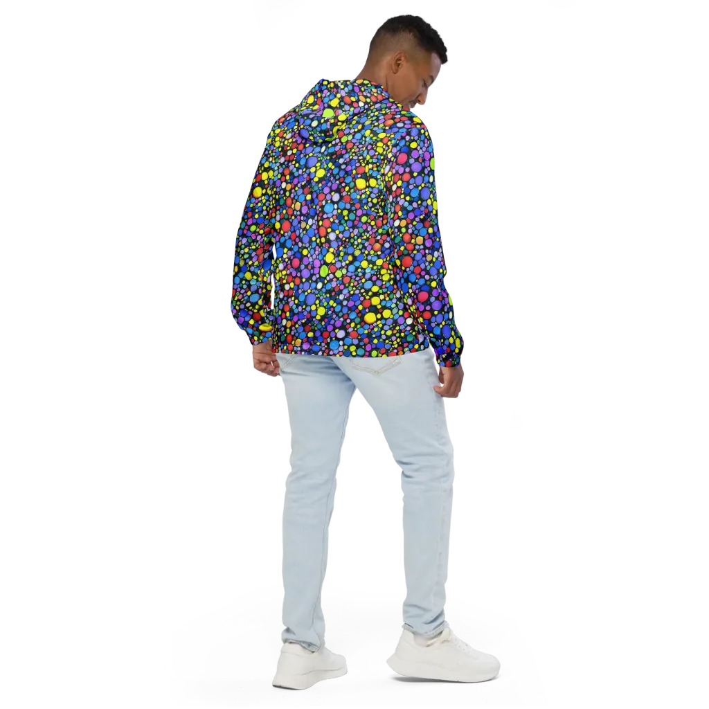 Vivid Cellscape on Men's Windbreaker — Back