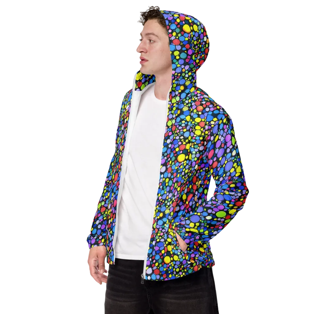 Vivid Cellscape on Men's Windbreaker — Left Front