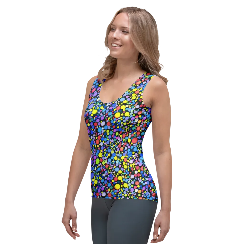 Vivid Cellscape on Women's Tank Top — Left Front