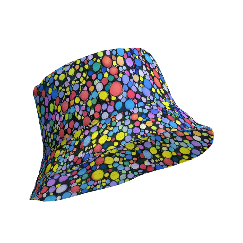 Vivid Cellscape on Reversible Bucket Hat — Product details Outside