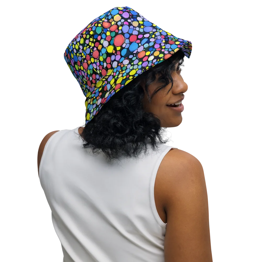 Vivid Cellscape on Reversible Bucket Hat — Right Outside