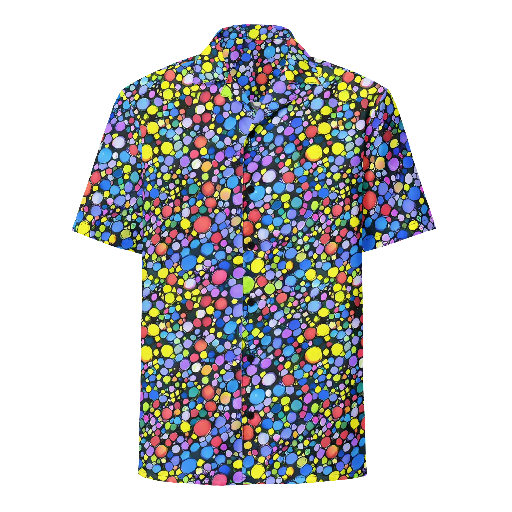 Vivid Cellscape on Button Shirt — Front
