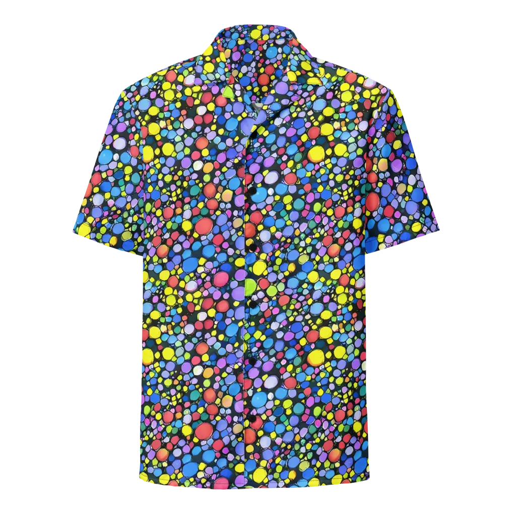 Vivid Cellscape on Button Shirt — Front