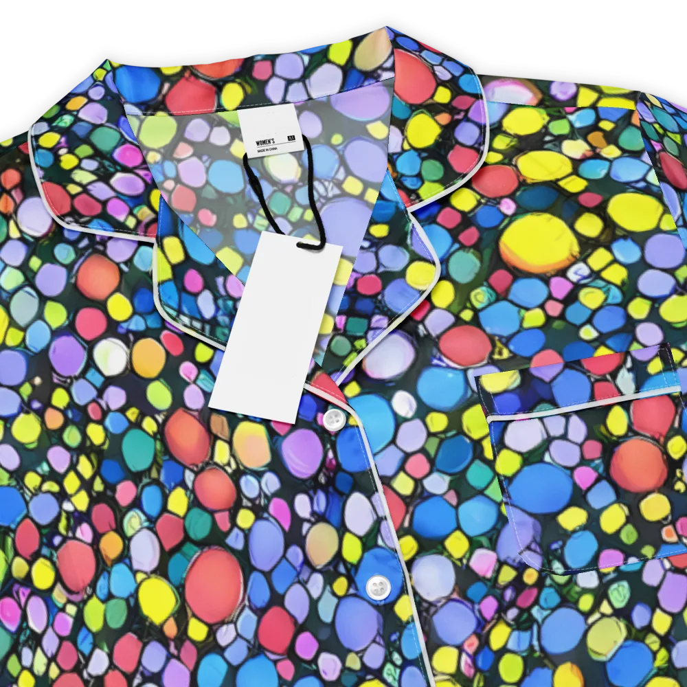 Vivid Cellscape on Women's Short Sleeve Pajama Top — Product details