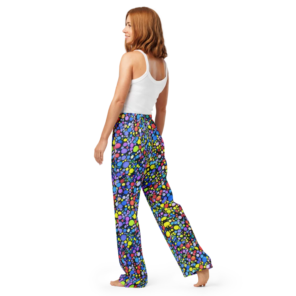 Vivid Cellscape on Women's Pajama Pants — Back