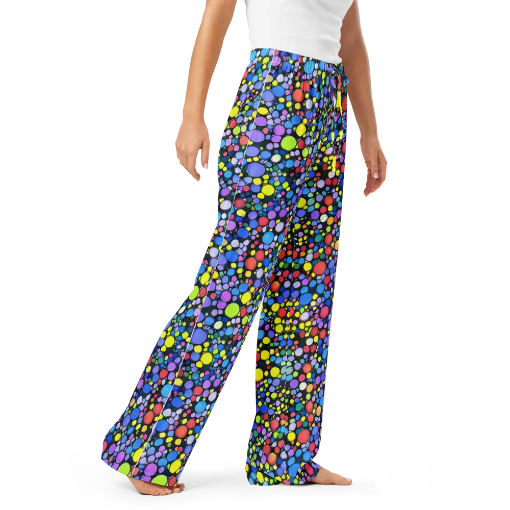 Vivid Cellscape on Women's Pajama Pants — Right Front