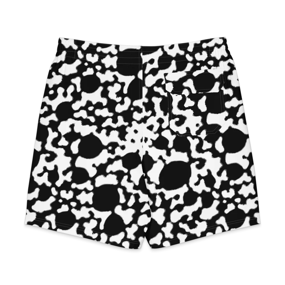 Inkblot Current on Men's Board Shorts — Back