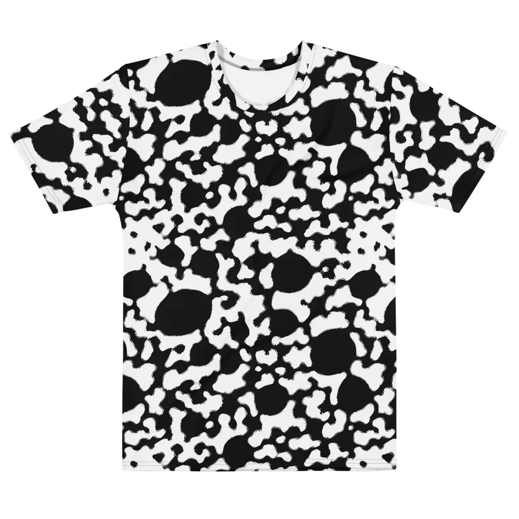 Inkblot Current on Men's Cotton Crew Neck T-Shirt — Front