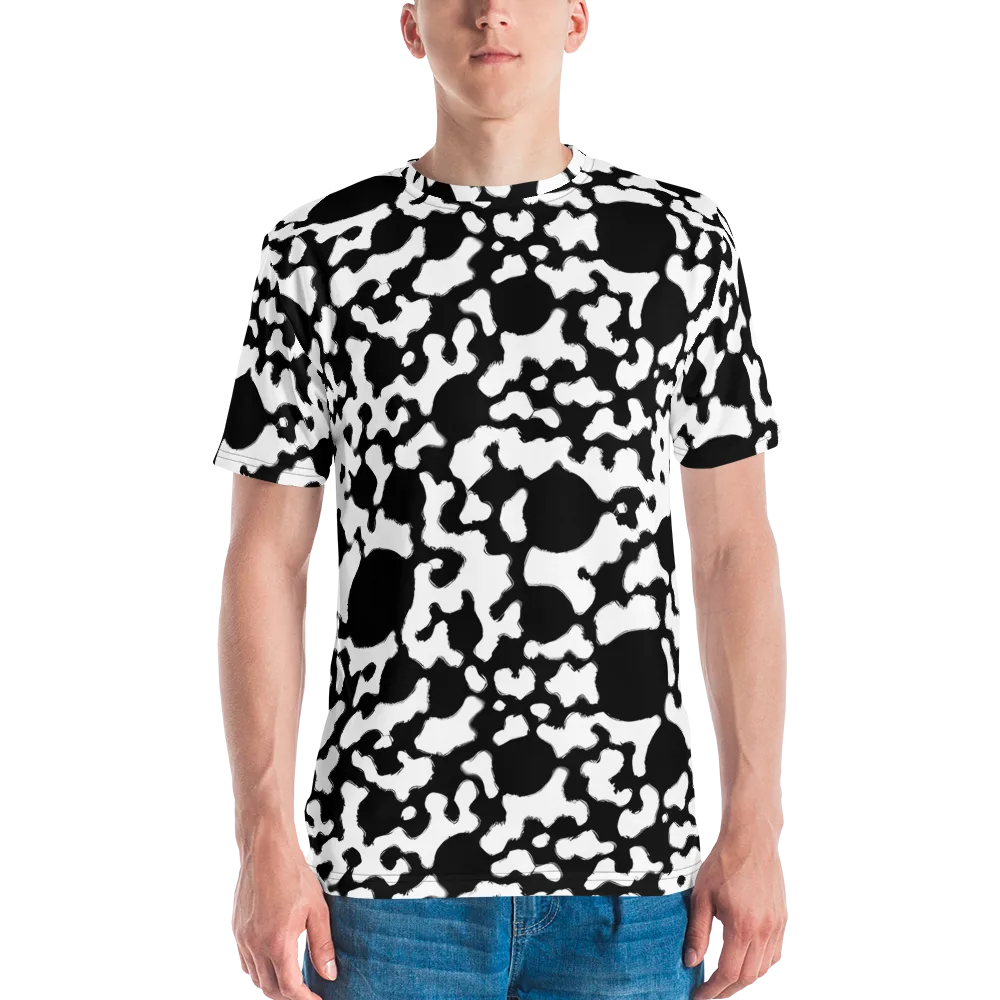 Inkblot Current on Men's Crew Neck T-Shirt — Front