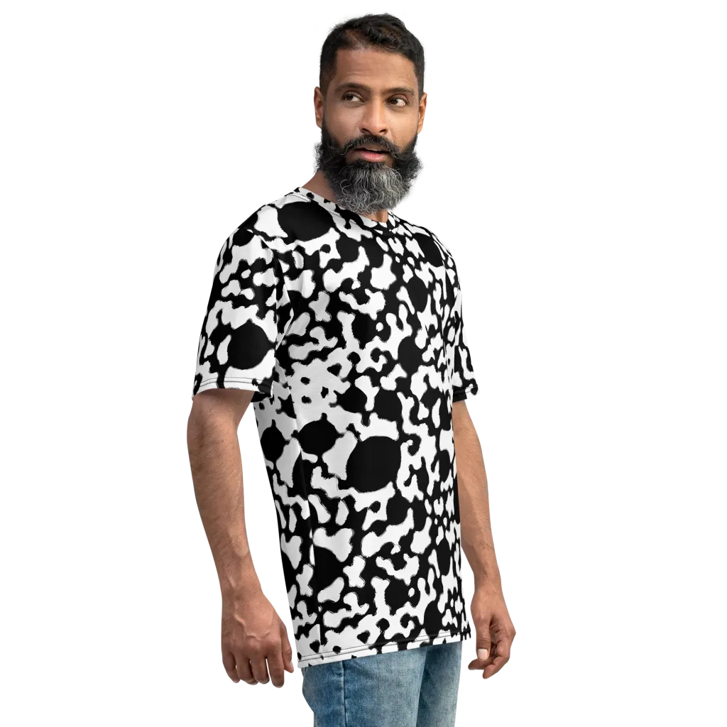 Inkblot Current on Men's Crew Neck T-Shirt — Right