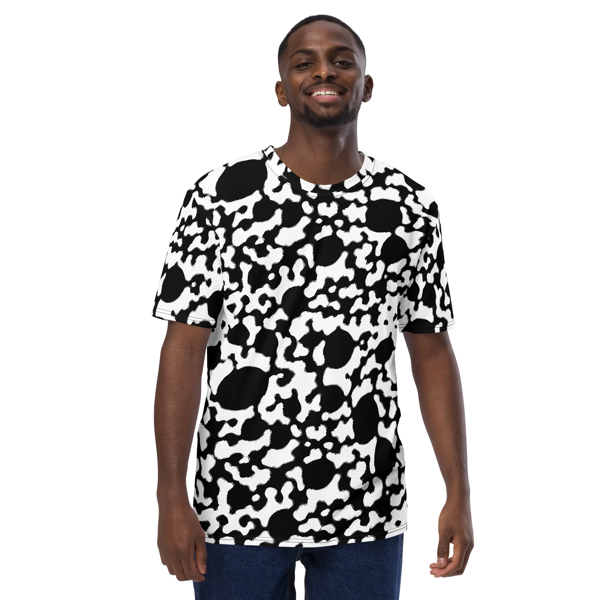Inkblot Current on Men's Crew Neck T-Shirt — Front