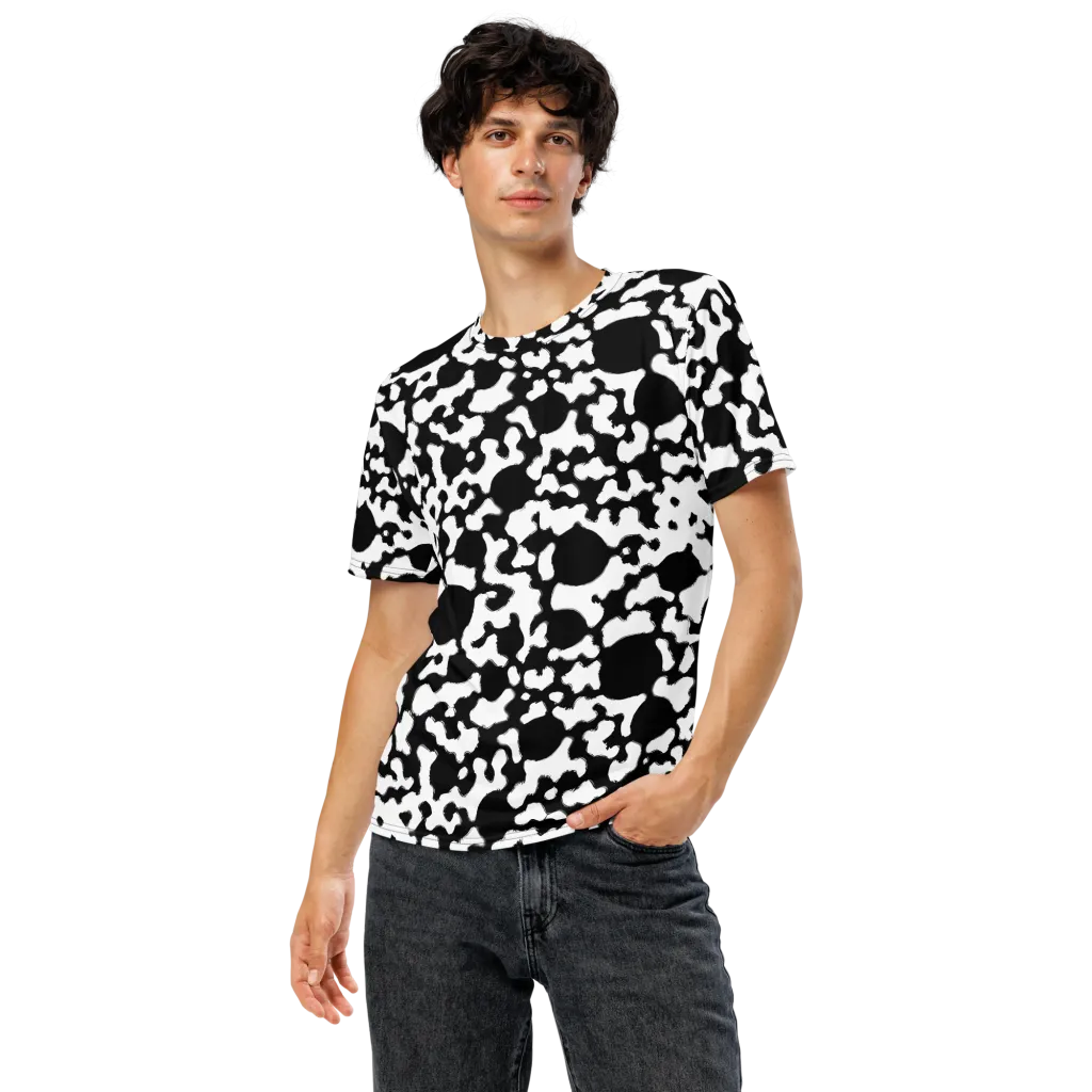 Inkblot Current on Men's Crew Neck T-Shirt — Front