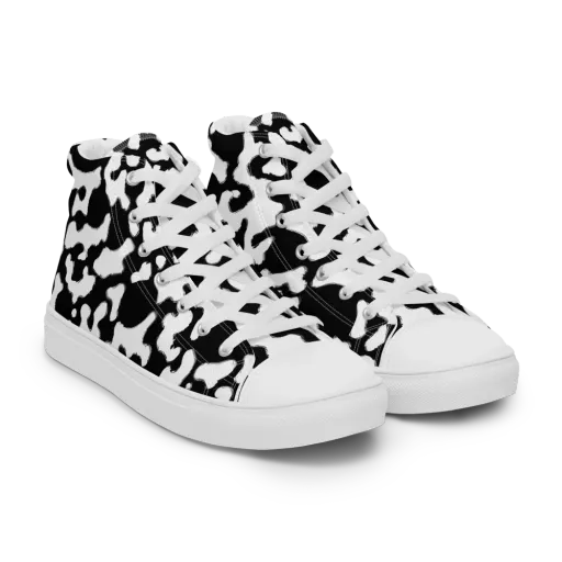 Inkblot Current on a Men's High Top Canvas Shoes
