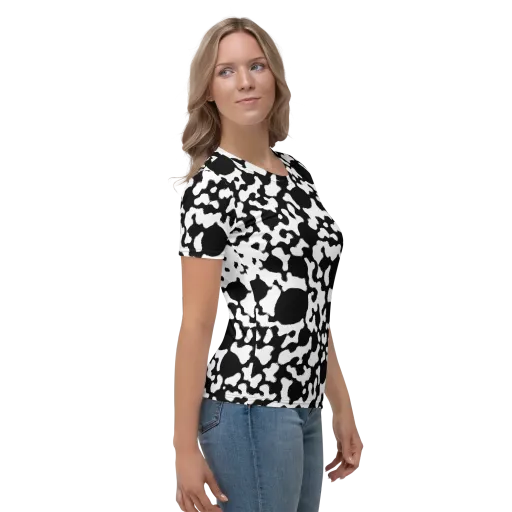 Inkblot Current on a Women's Crew Neck T-Shirt