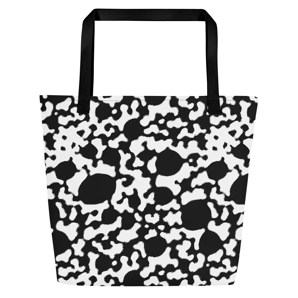 Inkblot Current on Large Tote Bag W/ Pocket — Front