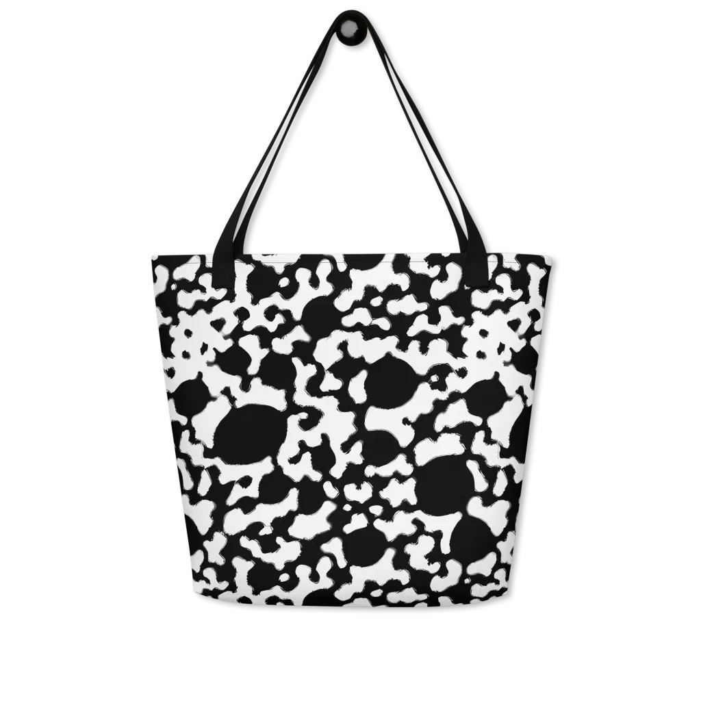 Inkblot Current on Large Tote Bag W/ Pocket — Front