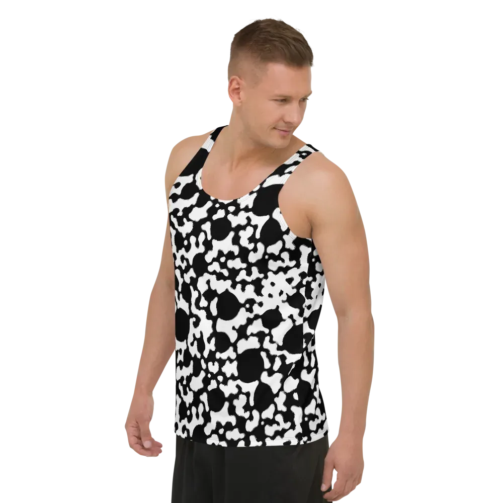 Inkblot Current on Men's Tank Top — Left Front