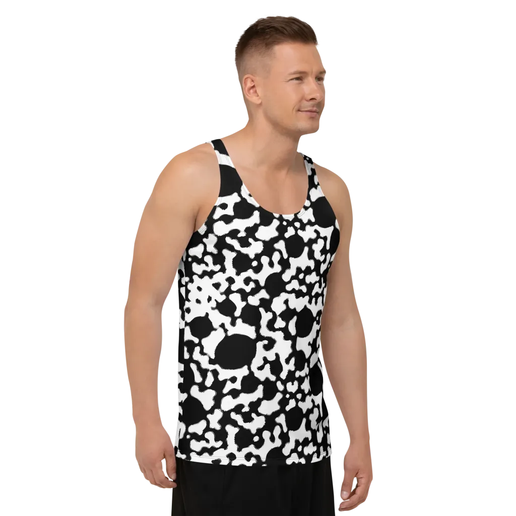 Inkblot Current on Men's Tank Top — Right Front