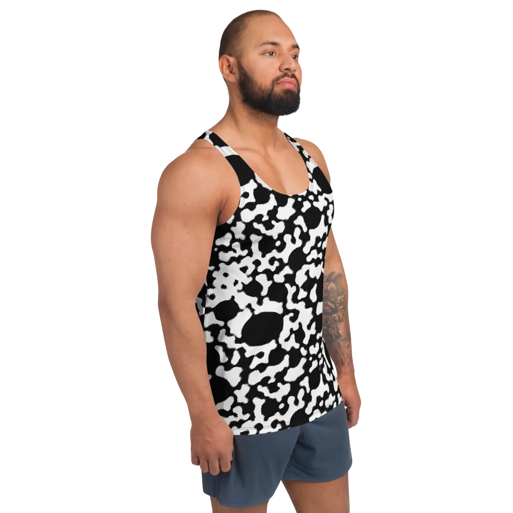 Inkblot Current on Men's Tank Top — Right Front