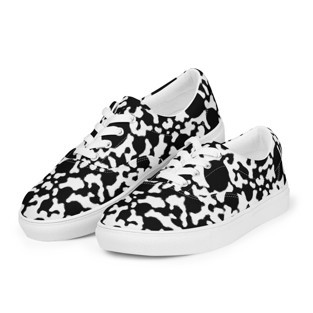 Inkblot Current on Men's Lace-Up Canvas Shoes — Left Front