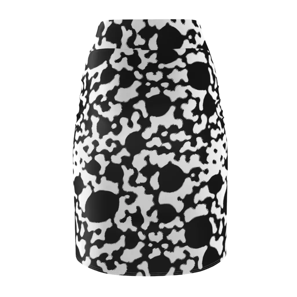 Inkblot Current on Pencil Skirt — Back