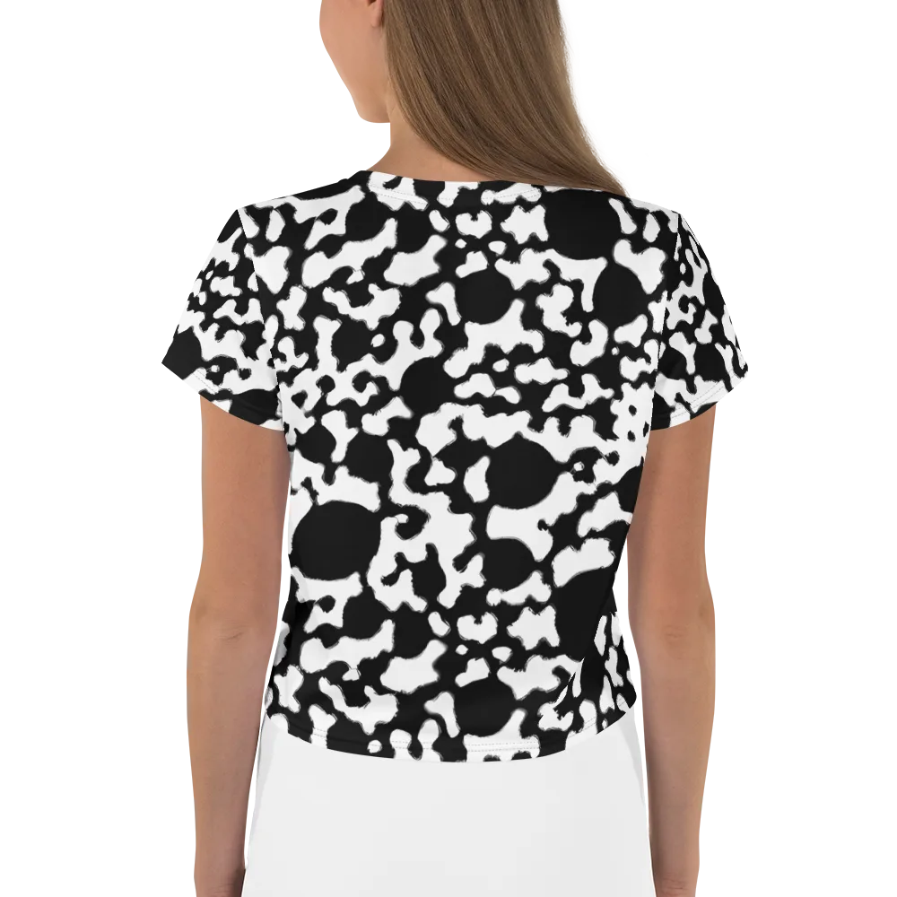 Inkblot Current on Crop Tee — Back