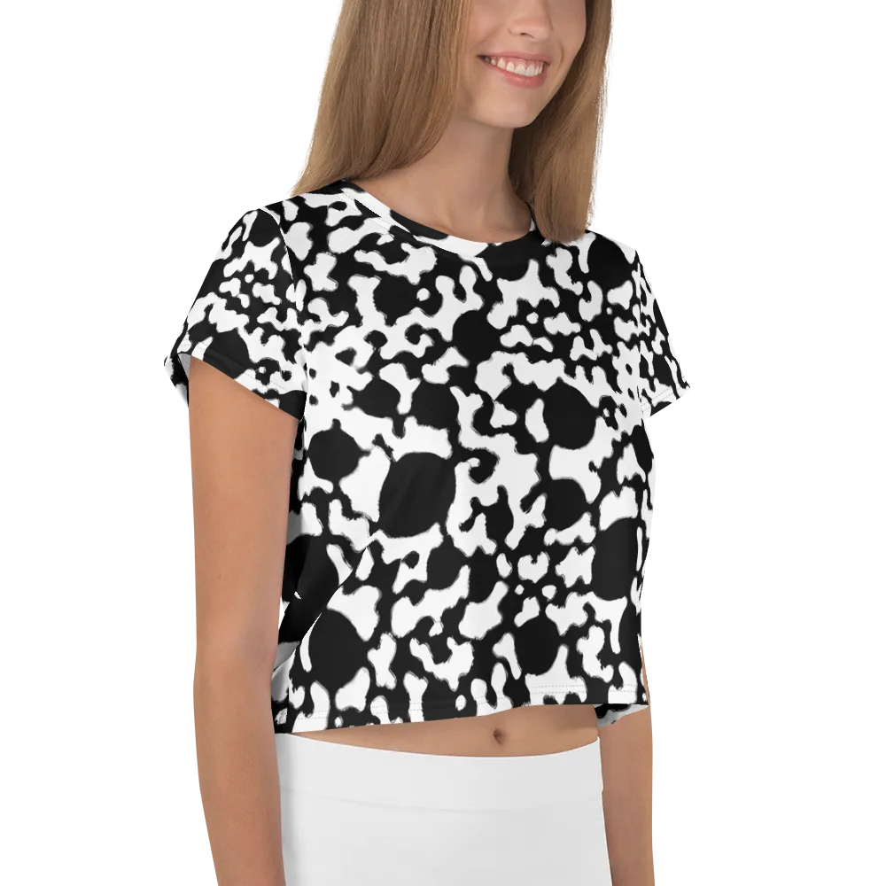 Inkblot Current on Crop Tee — Right