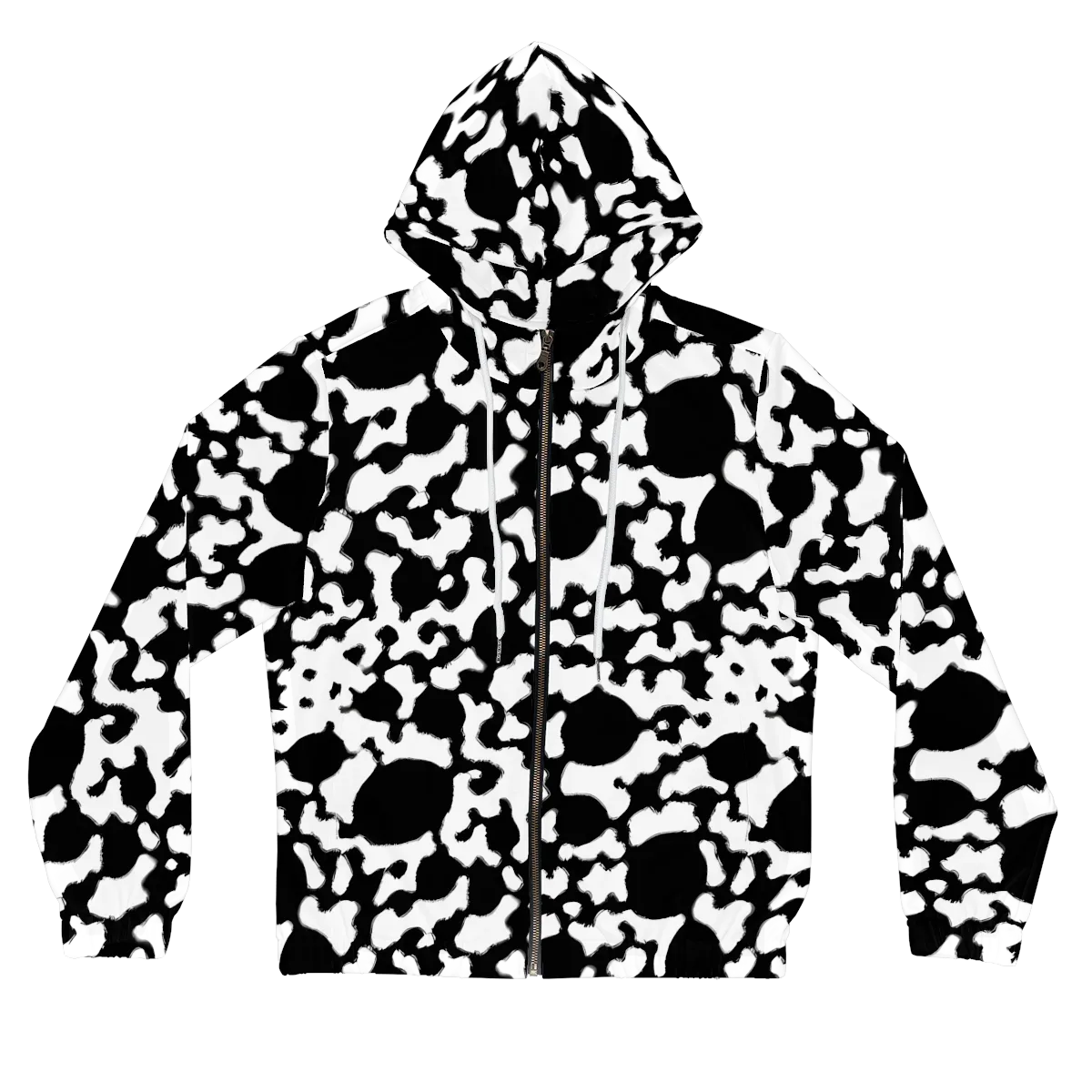 Inkblot Current on Women's Full-Zip Hoodie — Front