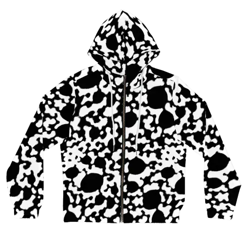 Inkblot Current on a Women's Full-Zip Hoodie