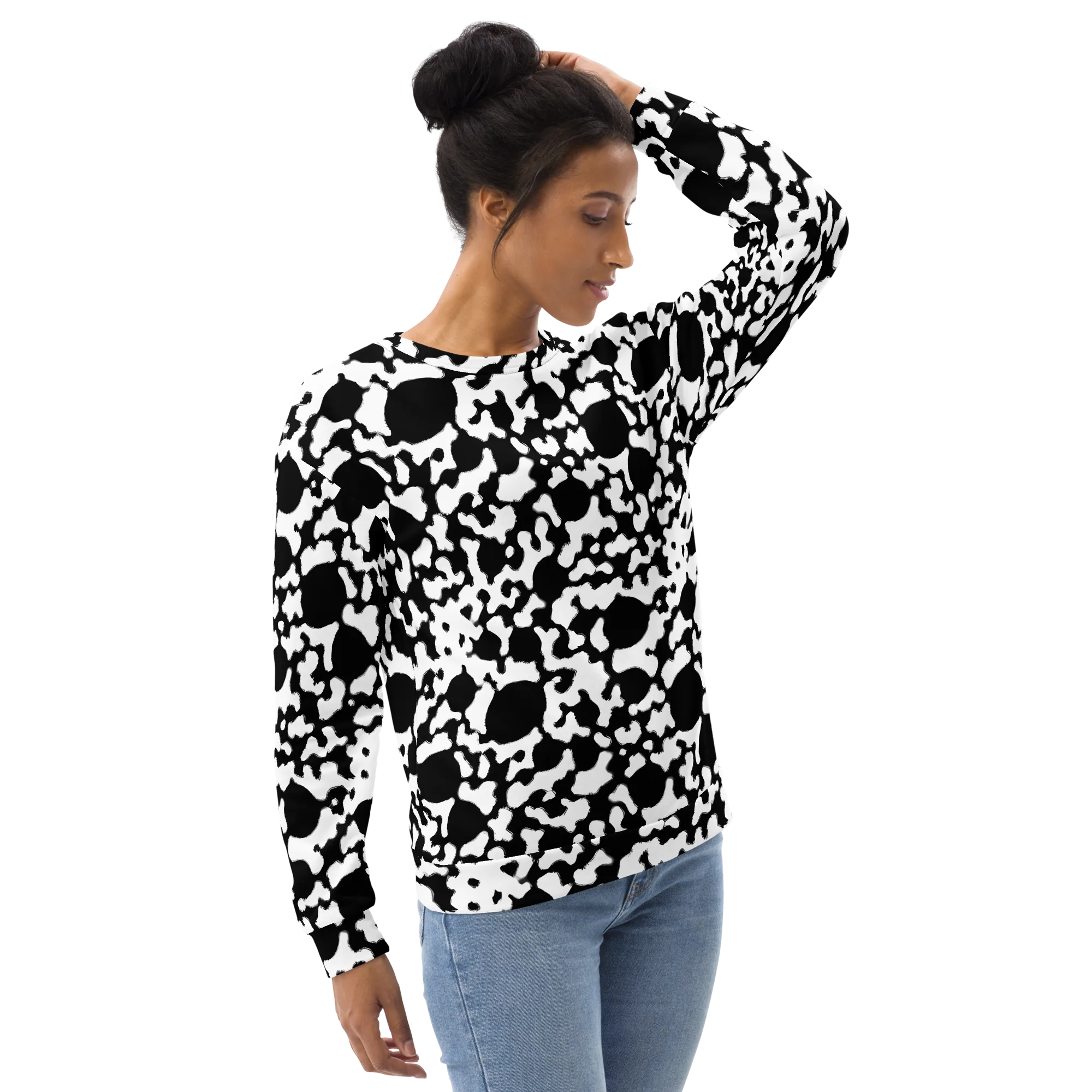 Inkblot Current on Sweatshirt — Right Front
