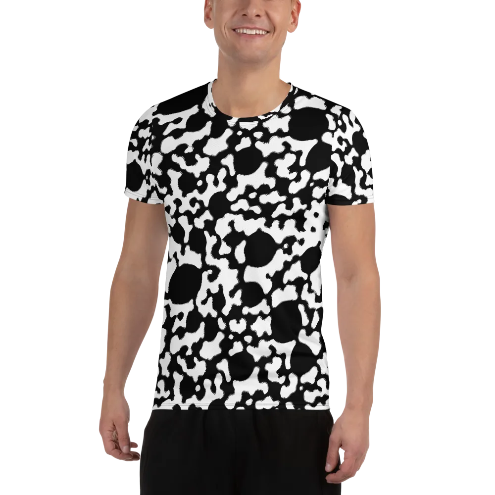Inkblot Current on Men's Athletic T-Shirt — Front