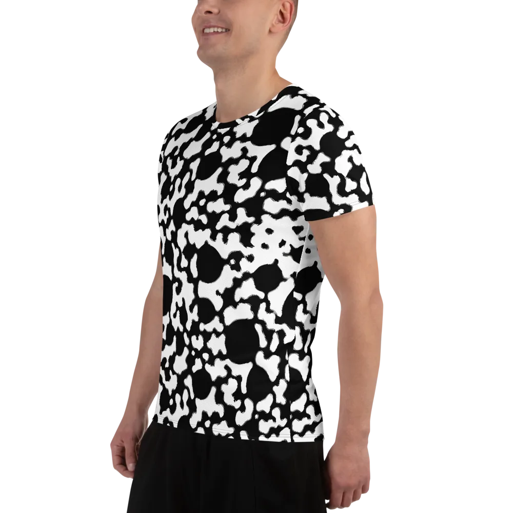 Inkblot Current on Men's Athletic T-Shirt — Left