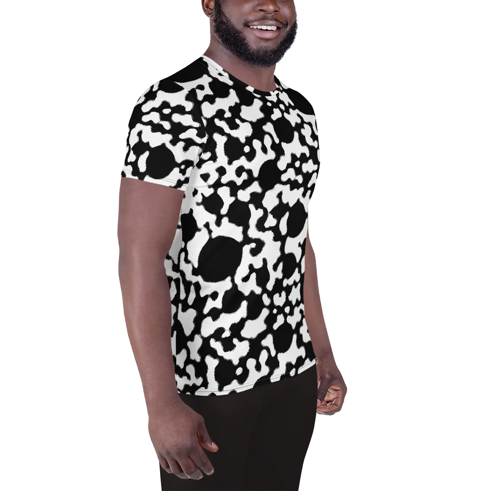Inkblot Current on Men's Athletic T-Shirt — Right