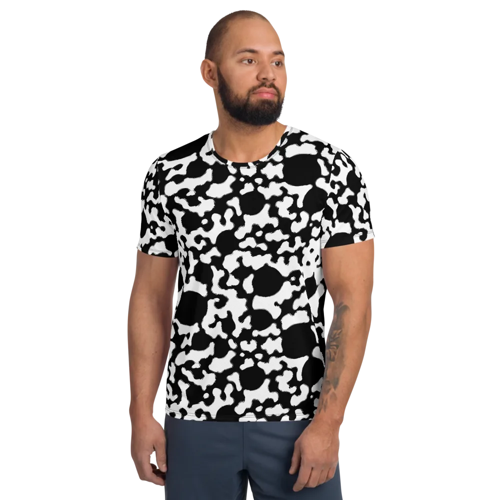 Inkblot Current on Men's Athletic T-Shirt — Front