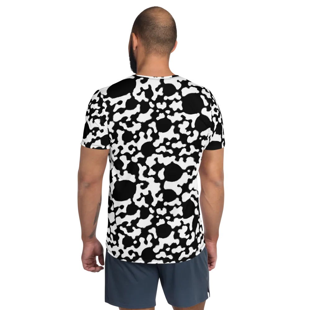 Inkblot Current on Men's Athletic T-Shirt — Back