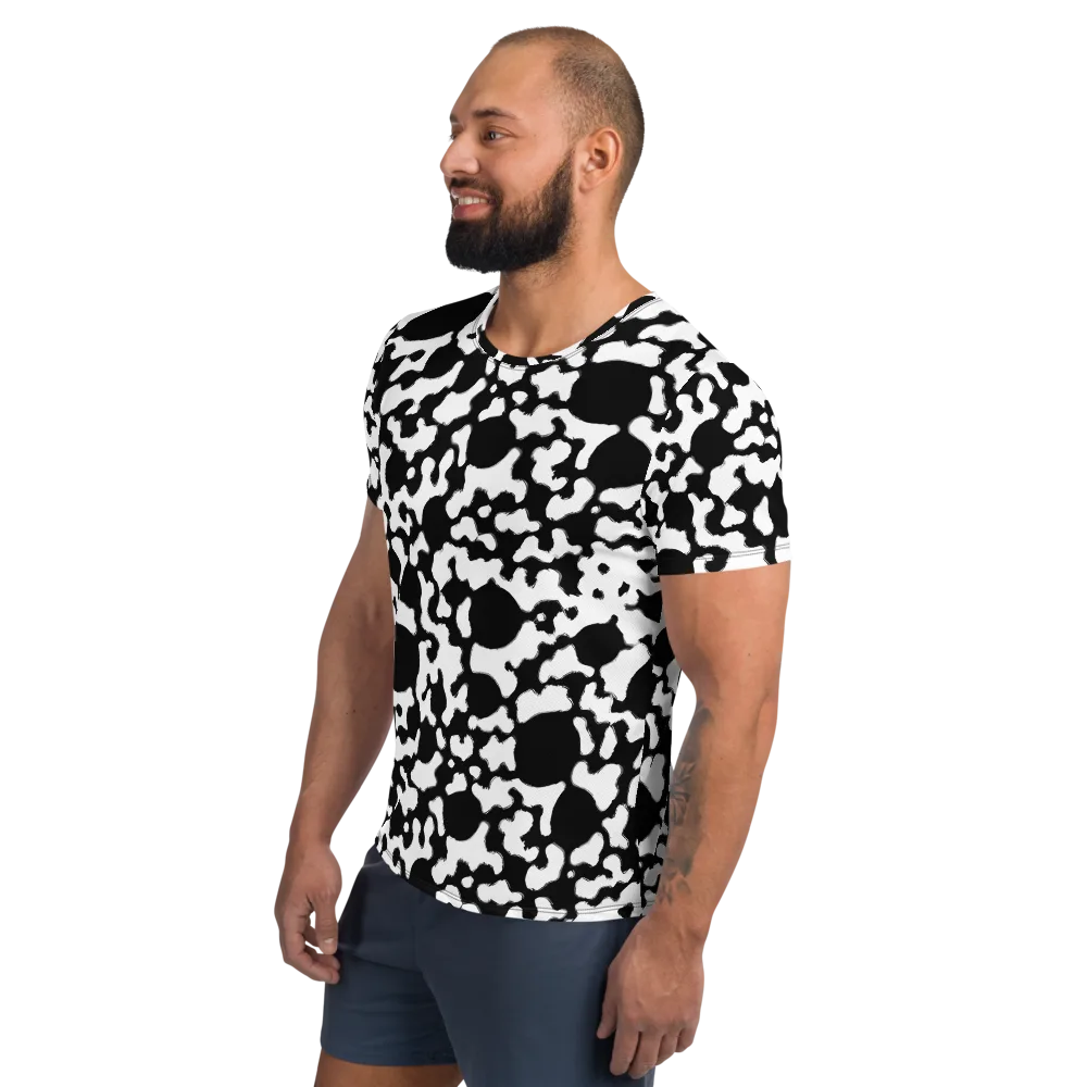 Inkblot Current on Men's Athletic T-Shirt — Left