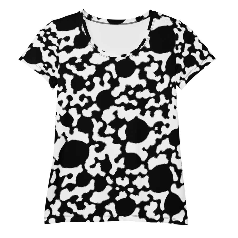 Inkblot Current on Women's Athletic T-Shirt — Front