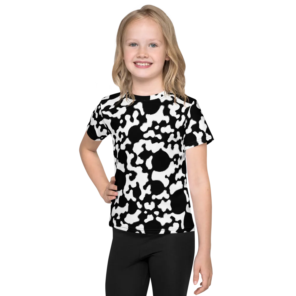 Inkblot Current on Kids Crew Neck T-Shirt — Front