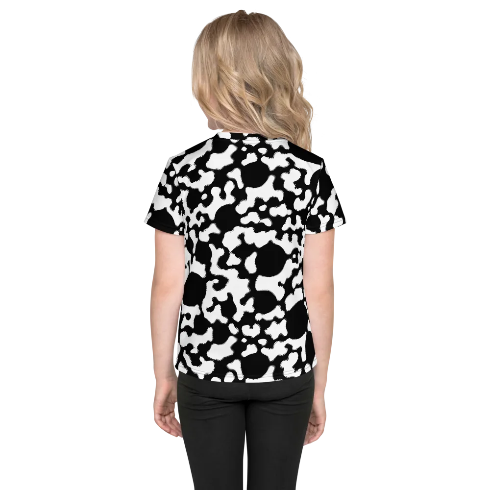 Inkblot Current on Kids Crew Neck T-Shirt — Back