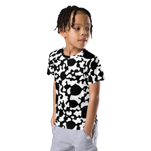 Inkblot Current on a Kids Crew Neck T-Shirt