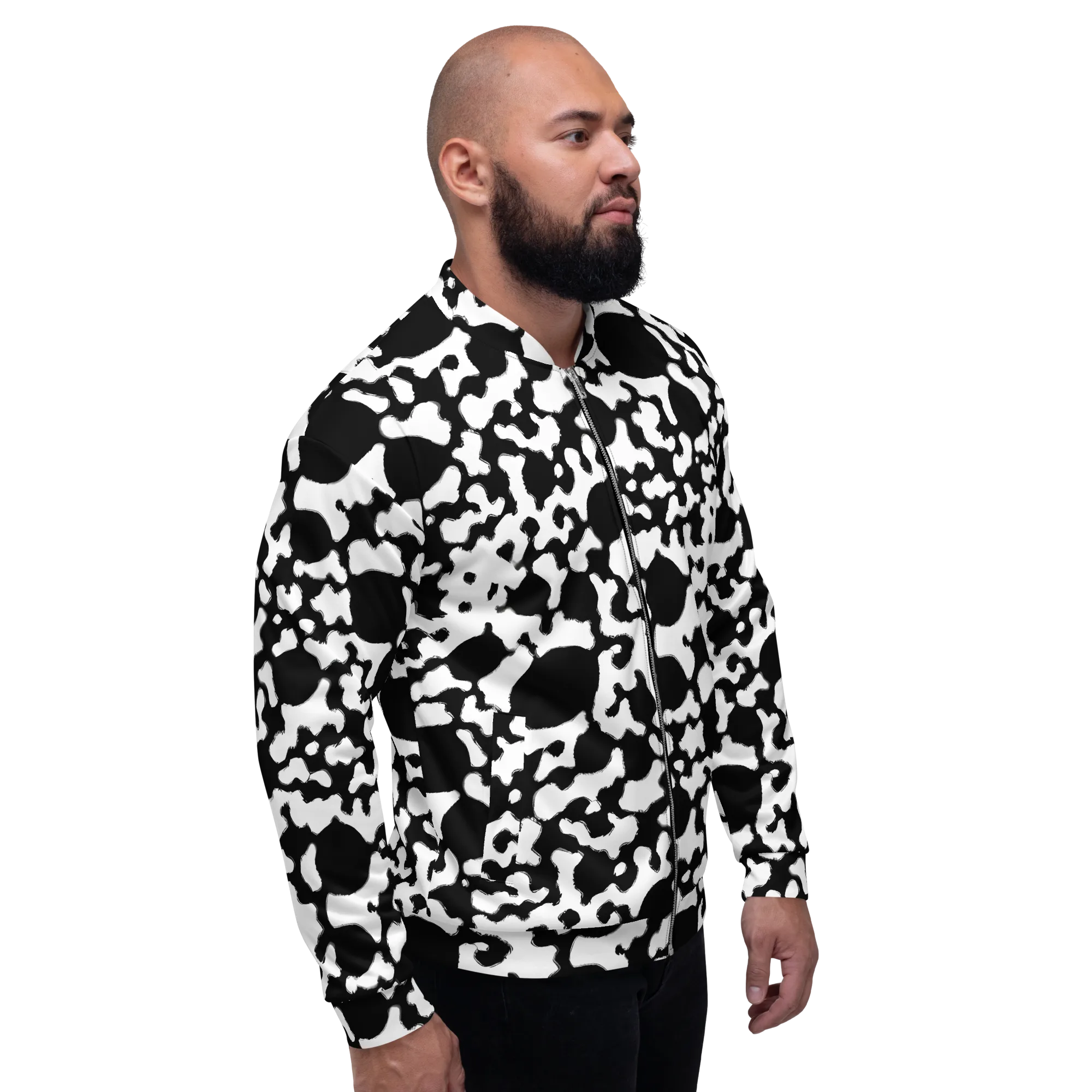 Inkblot Current on Bomber Jacket — Right