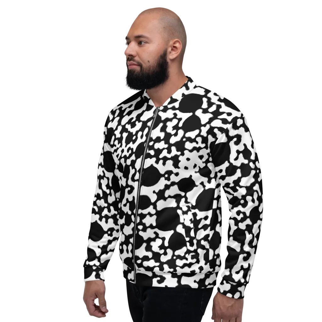Inkblot Current on Bomber Jacket — Left
