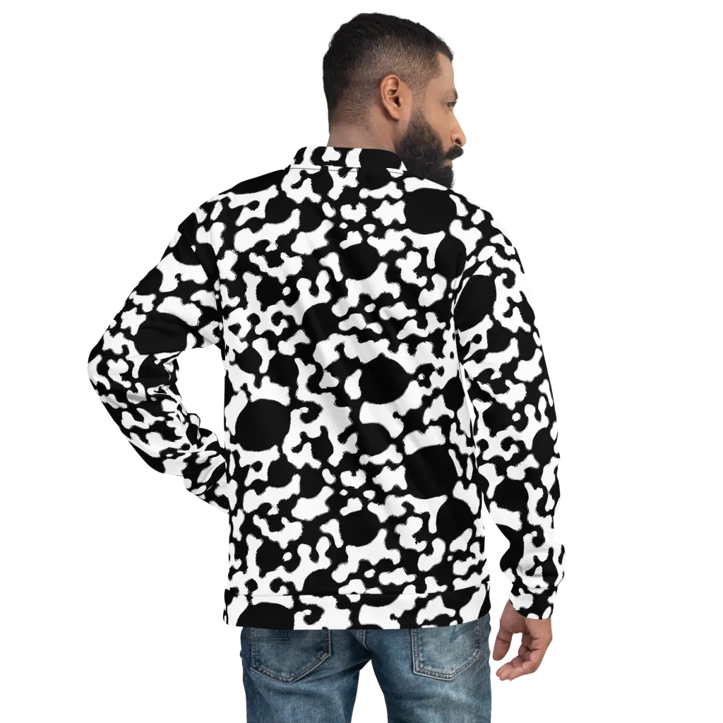 Inkblot Current on Bomber Jacket — Back