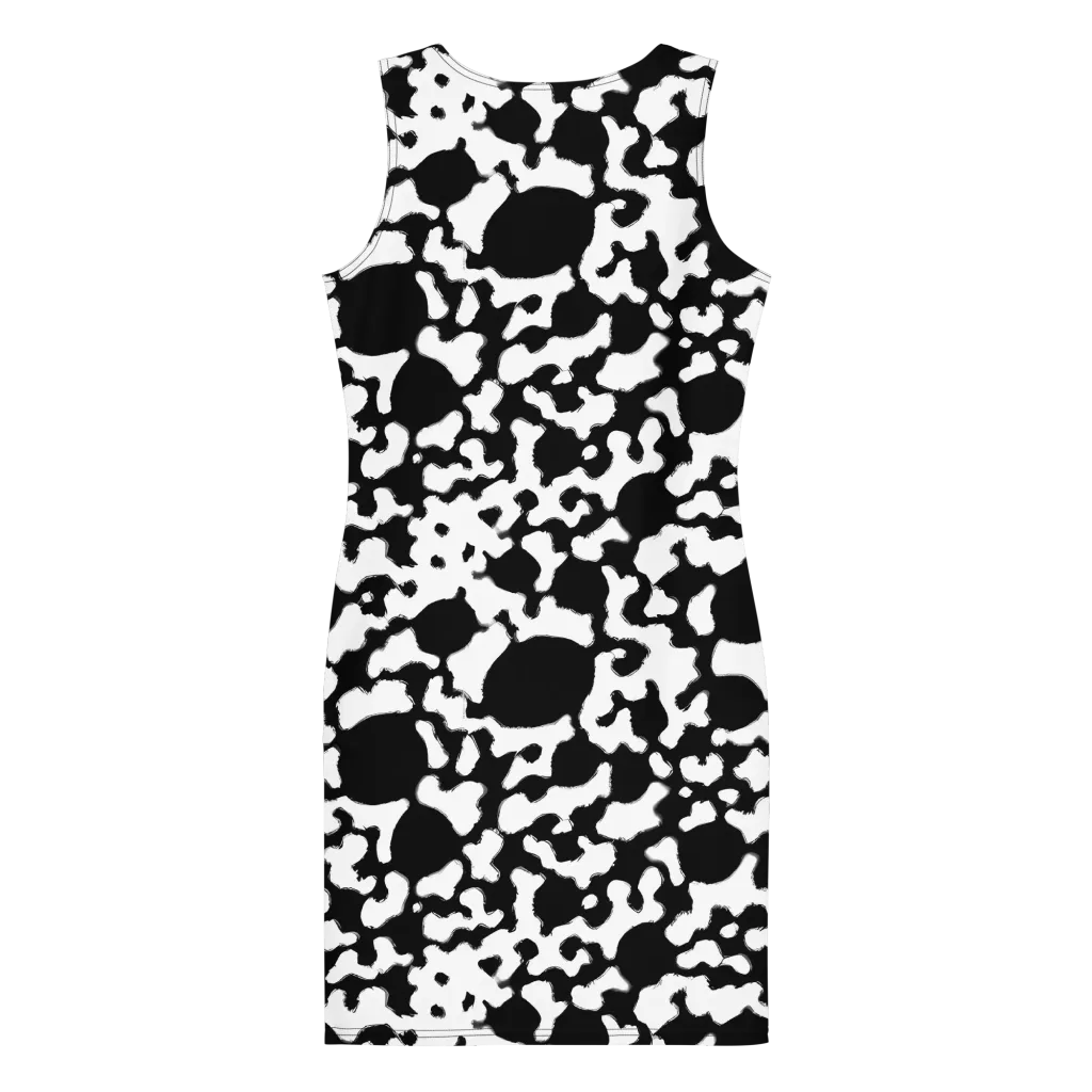 Inkblot Current on Bodycon Dress — Back