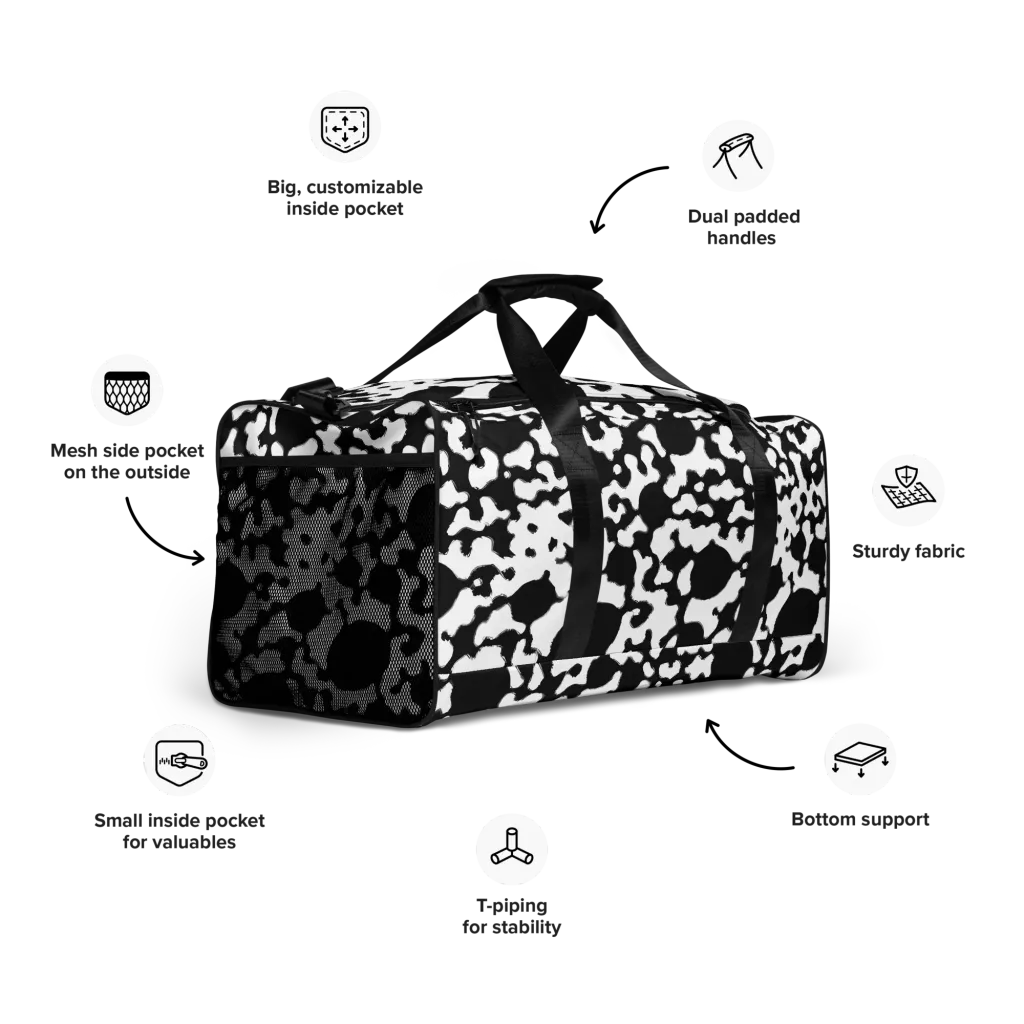 Inkblot Current on Duffle Bag — Right Front