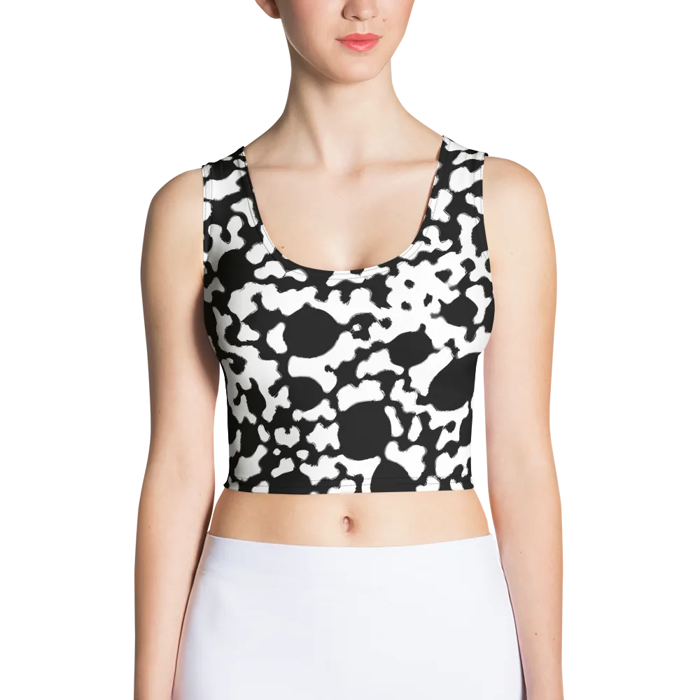 Inkblot Current on Crop Top — Front