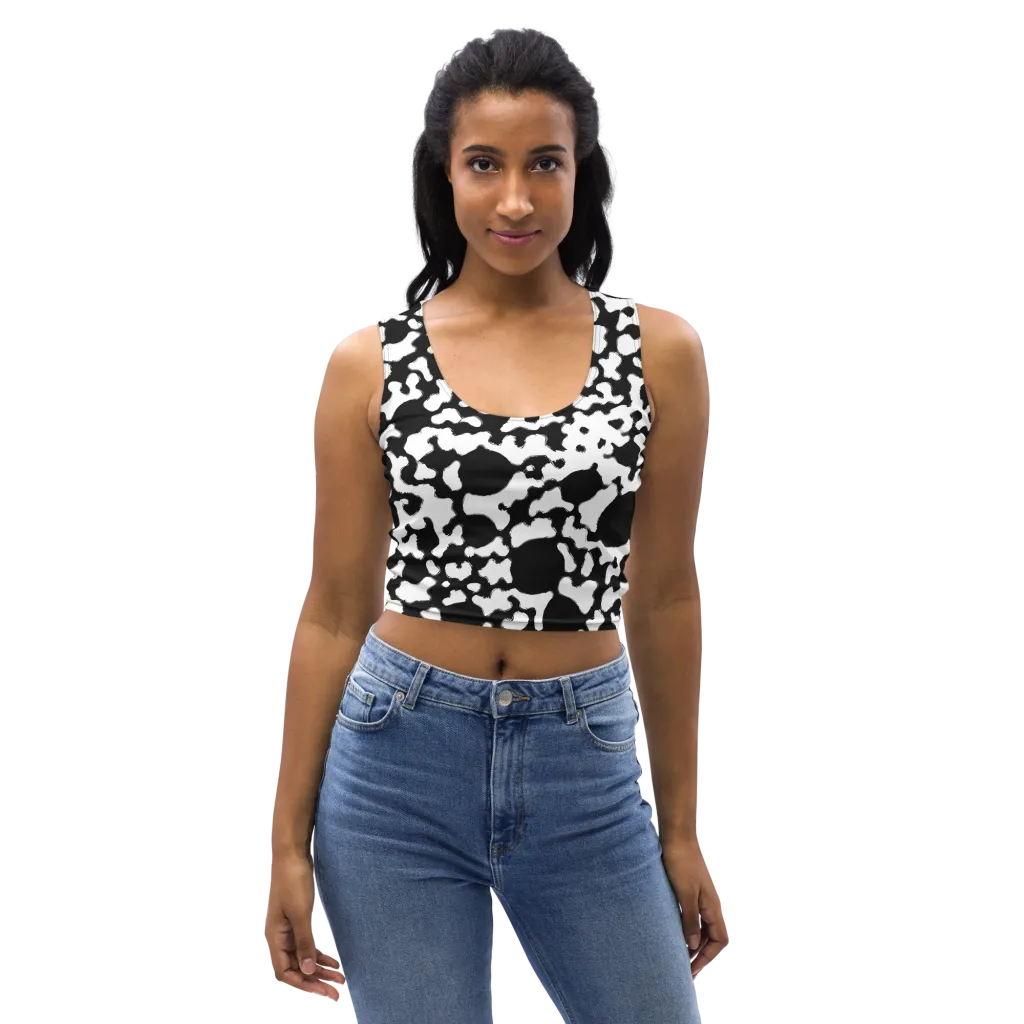 Inkblot Current on Crop Top — Front