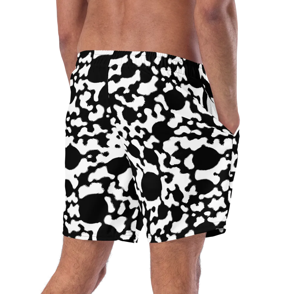 Inkblot Current on Swim Trunks — Right Back